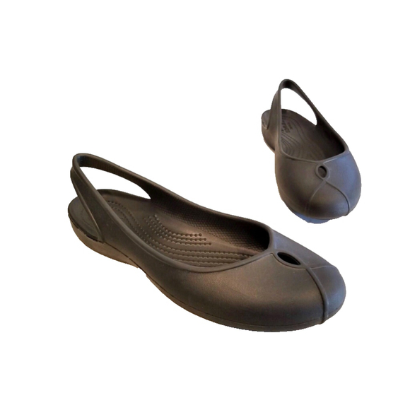 Crocs Womens Olivia II Ballet Flats black relaxed 202826-001 Size 10 - Picture 1 of 16